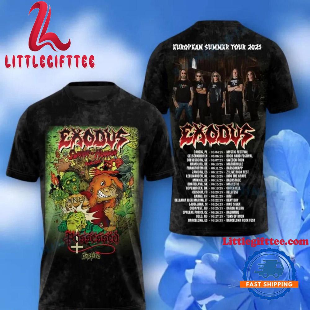 Exodus Band Summer Tour 2025 Limited Shirt