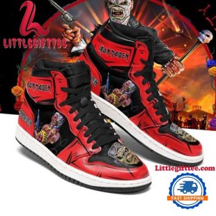 Iron Maiden Red Black Limited Air Jordan 1 Hightop Shoes