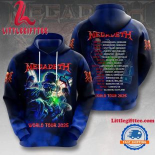 Megadeth 2025 World Tour 3D Hoodie