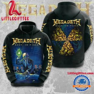 Megadeth 3D Band Rust in Peace Tour Hoodie