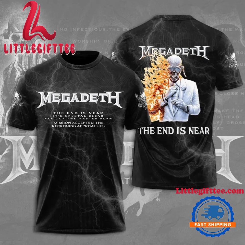 Megadeth Band The End Is Near 2025 Tour 3D T Shirt