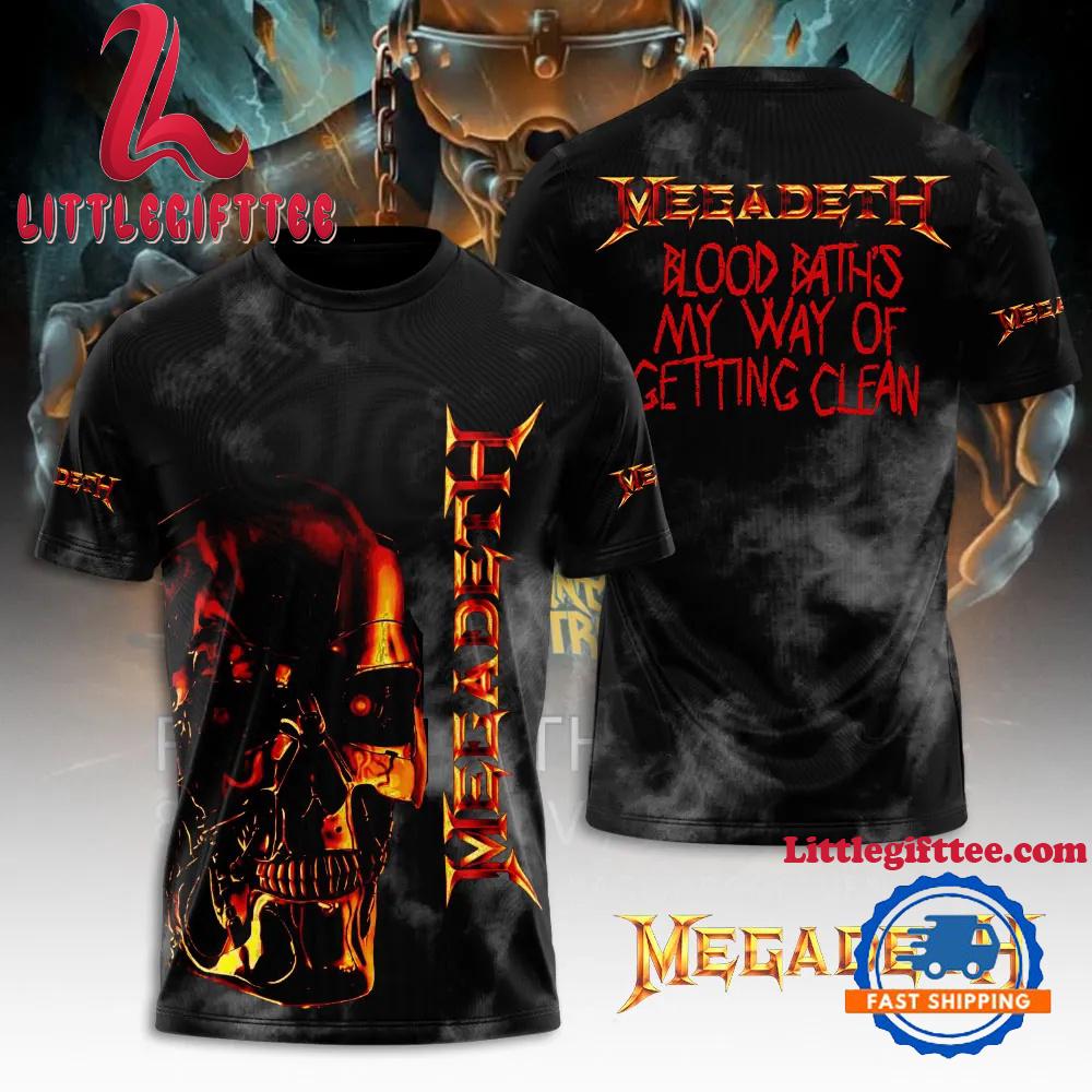 Megadeth Band Vintage Thrash Metal Style 3D T Shirt