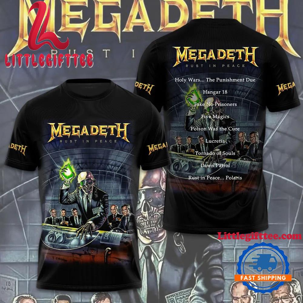 Megadeth Vic Rattlehead Iconic Band Artwork 3D T-Shirt
