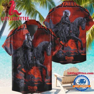 Metallica M72 World Tour 2025 Australia Optus Stadium Death Rider Hawaiian Shirt