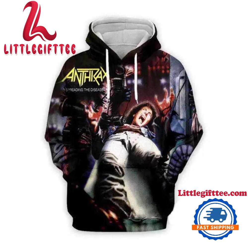 Newest Fashion 3D Print Anthrax Band Hoodies