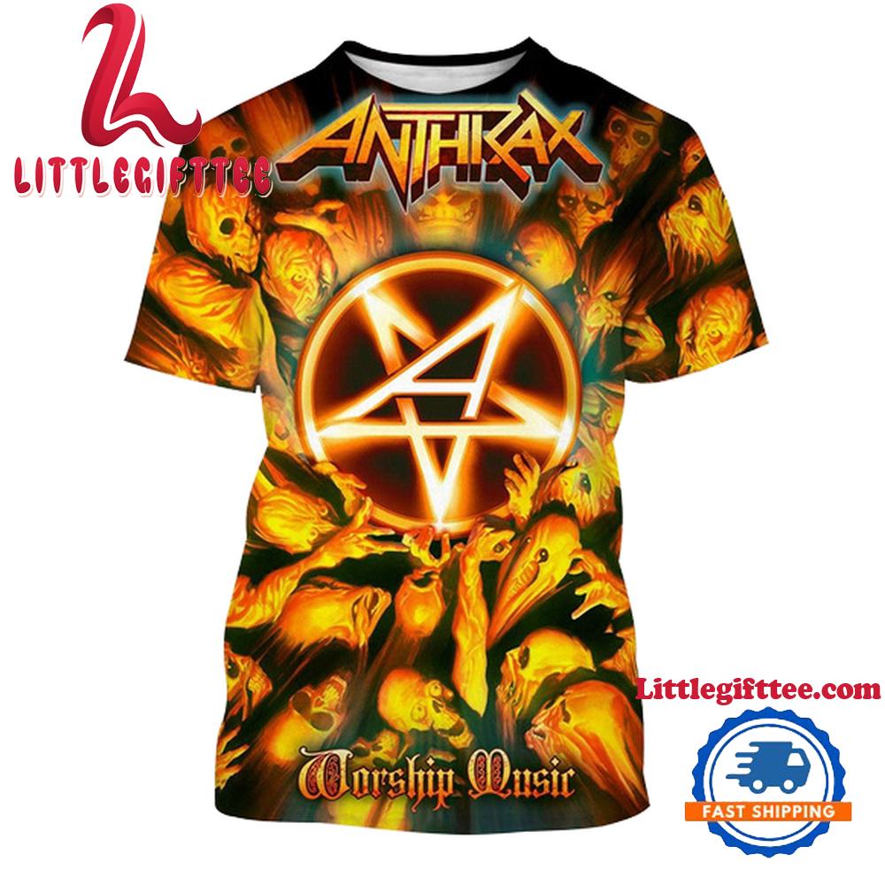 Rock Band Anthrax Pattern Design New 3D Shirt