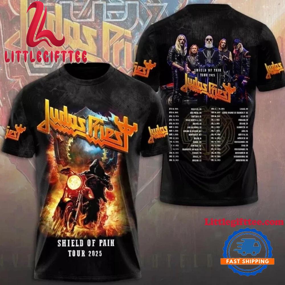Shield Of Pain Judas Priest 3D All Over Print T-Shirt
