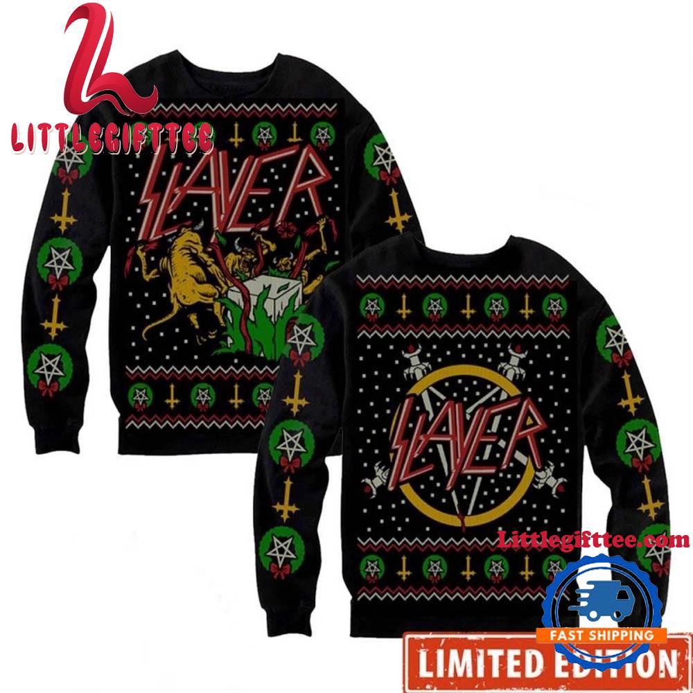 Slayer Hell Awaits Christmas Ugly Sweater