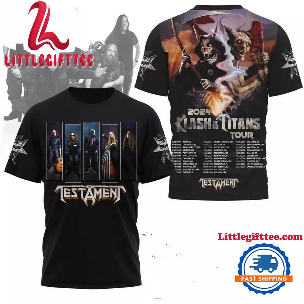 Testament Band Klash Of The Titans Tour Limited T Shirt