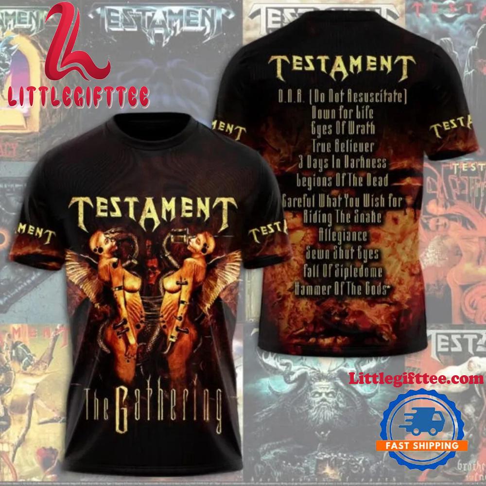 Testament Band Tour 2025 3D T-Shirt