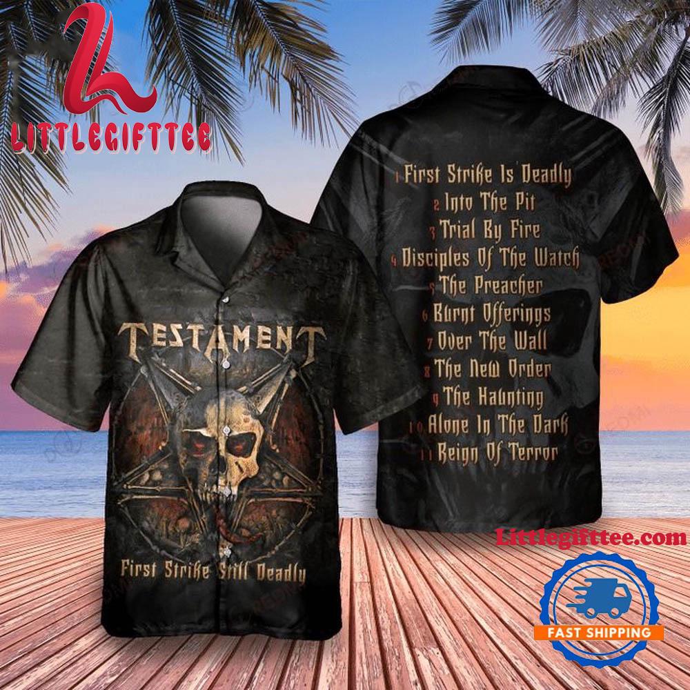 Testament First Strike Still Deadly Album Cover Hawaiian Shirt