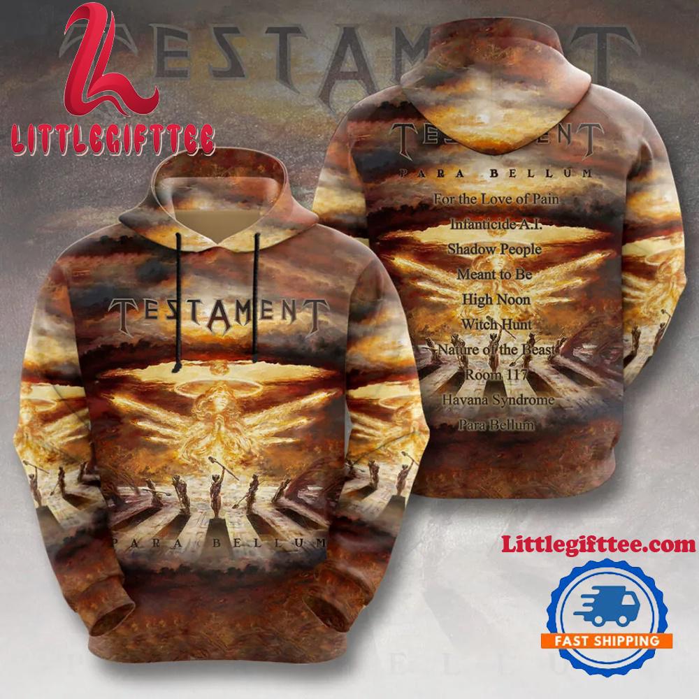 Testament Music Band x Para Bellum Hoodie Shirt