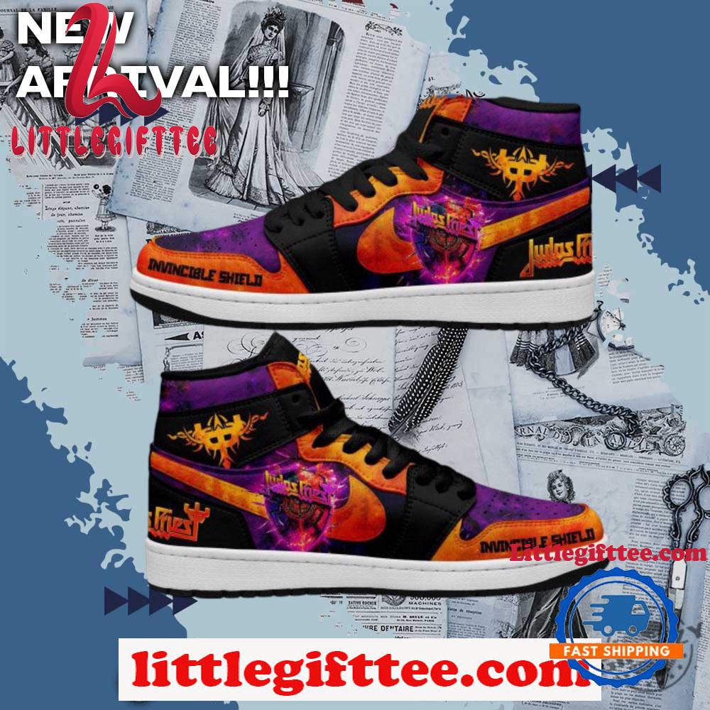 Judas Priest Invicible Shield Music Air Jordan 1 Hightop Shoes